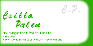 csilla palen business card